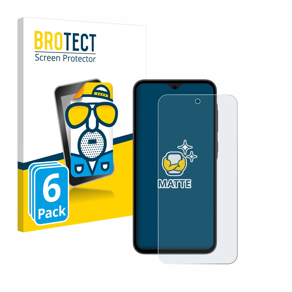 BROTECT - Screenprotector voor Samsung Galaxy A35 5G - Folie Beschermfolie matte 6 Stuks
