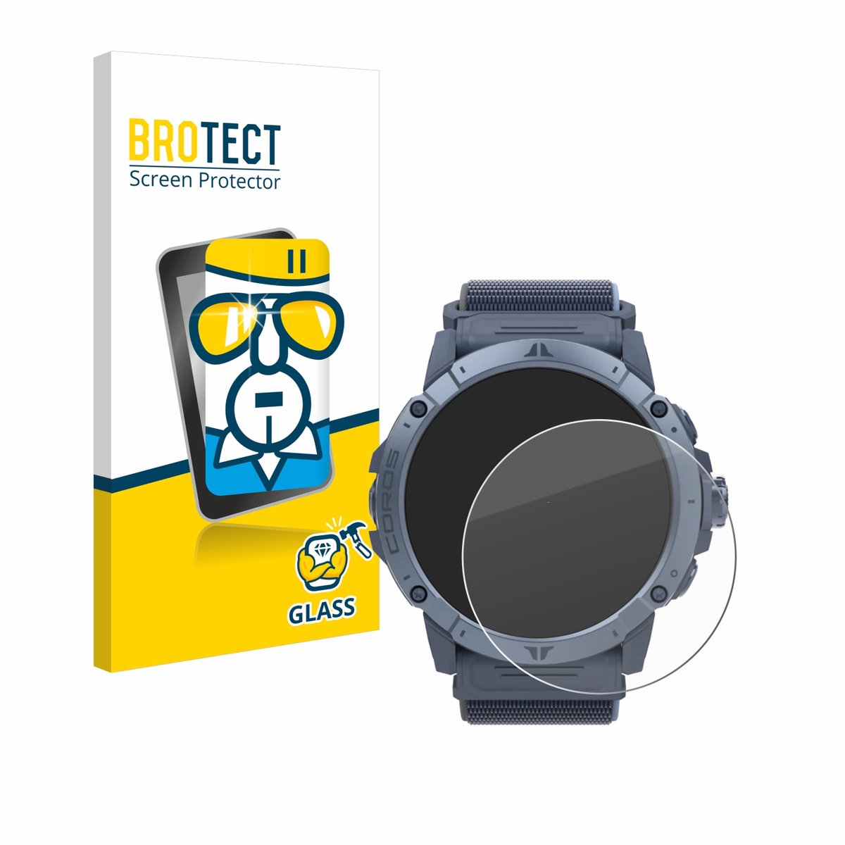 BROTECT - Glas Screenprotector voor Coros Vertix 2S - Gehard Beschermglas 9H