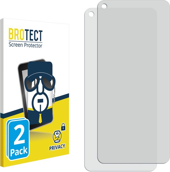 BROTECT - privacy screenprotector voor realme 8i - Folie Beschermfolie Blauwlichtfilter 2 Stuks
