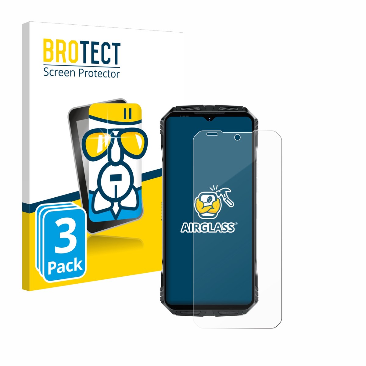 Screenprotector 3 Stuks voor Doogee S118 Pro Beschermglas transparant