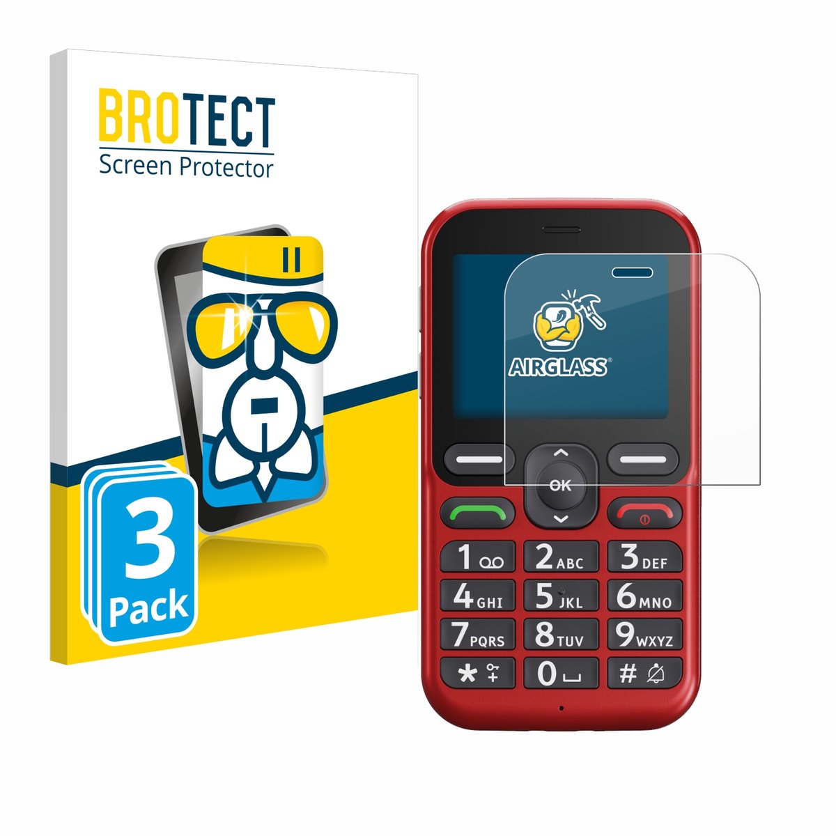 Screenprotector 3 Stuks voor Doro Leva L10 Beschermglas transparant