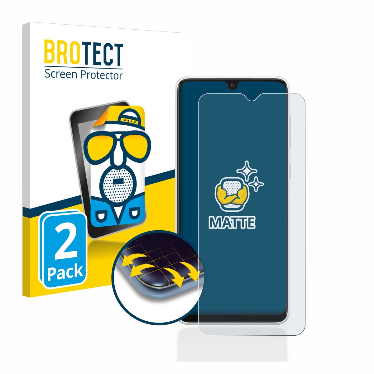 BROTECT - Screenprotector voor Samsung Galaxy A03 - Folie Beschermfolie matte 2 Stuks