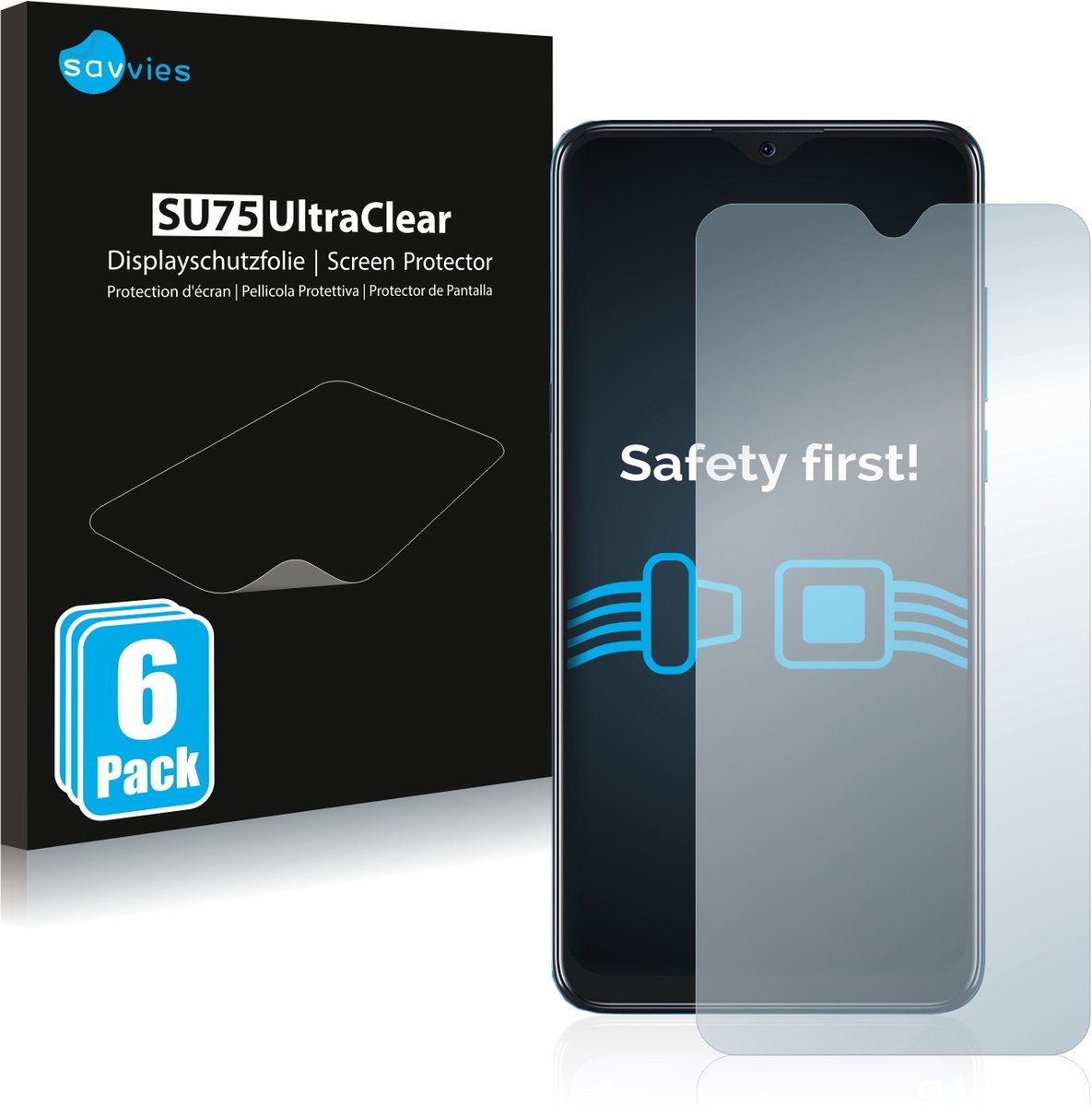 Savvies - Screenprotector voor TCL 20 SE - Folie Beschermfolie transparant 6 Stuks