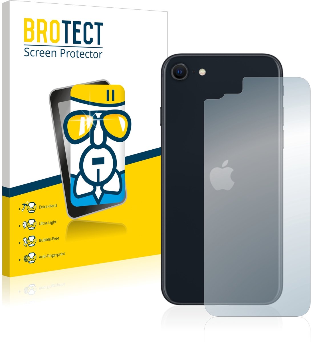 Screenprotector voor Apple iPhone SE 3 2022 (Achterkant) Beschermglas transparant