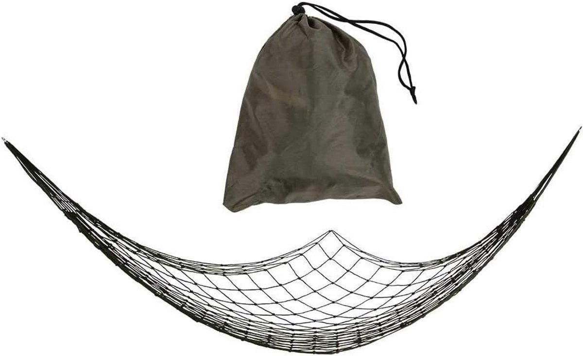 Draagbare Camping Hangmat Net van Sterk Nylon Touw met Opbergtas - Voor Buiten, Reizen en Tuin