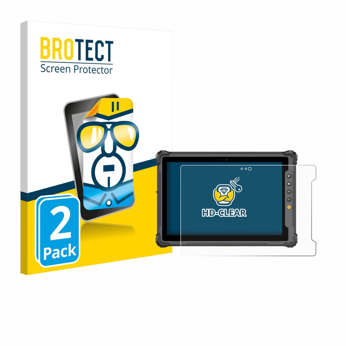 BROTECT - Screenprotector voor onerugged W10 J - Folie Beschermfolie transparant 2 Stuks
