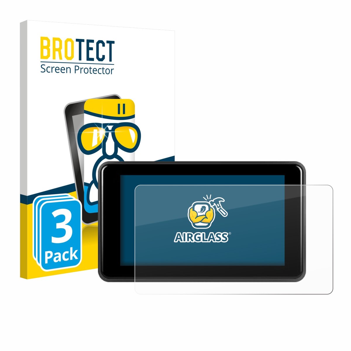 Screenprotector 3 Stuks voor Vechtel Motorrad Carplay 5" Beschermglas transparant