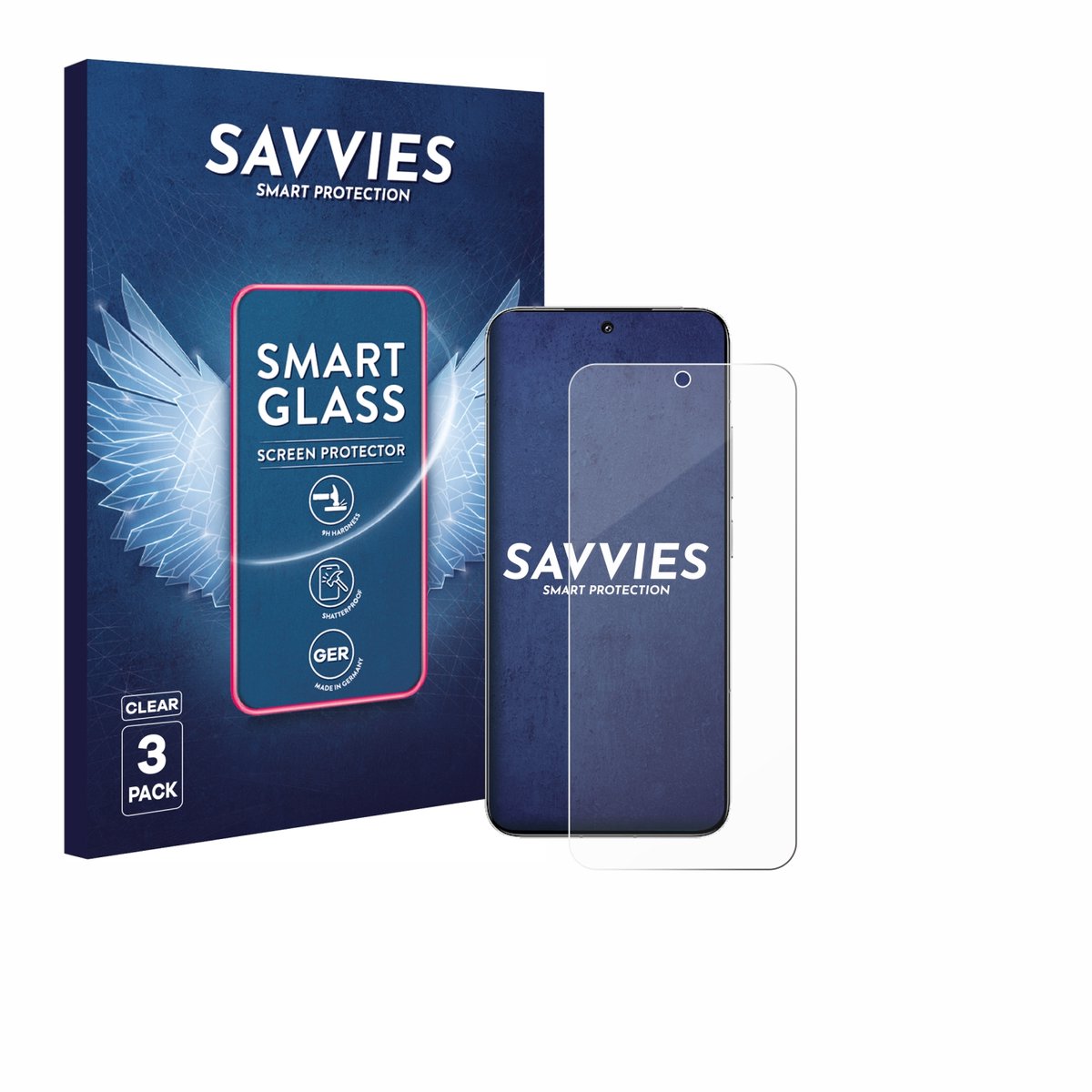 3 Stuks Savvies Screenprotector - geschikt voor Xiaomi 15 - beschermfolie glas transparant