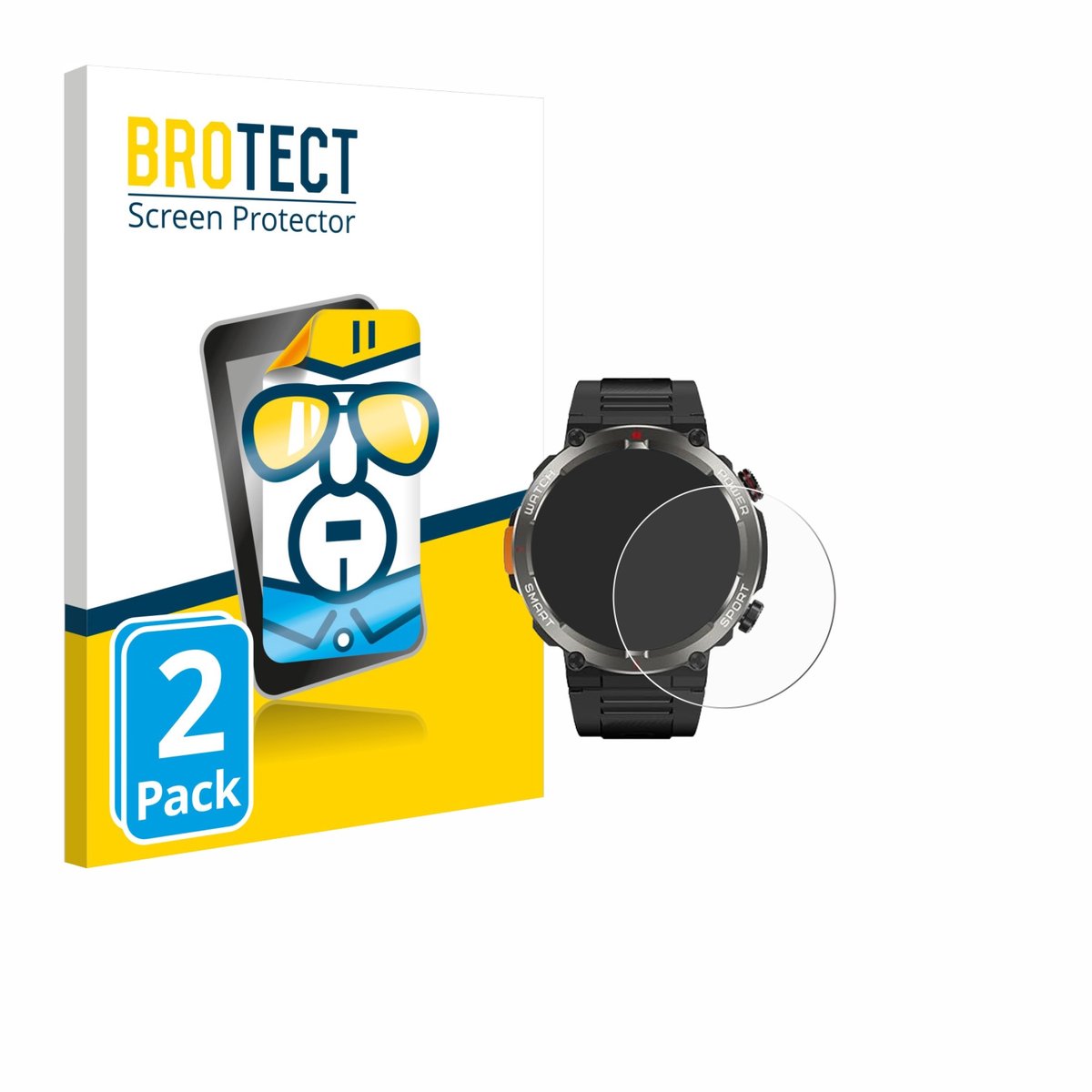 BROTECT - Screenprotector voor Yxtel W50Pro 1.45" - Folie Beschermfolie transparant 2 Stuks