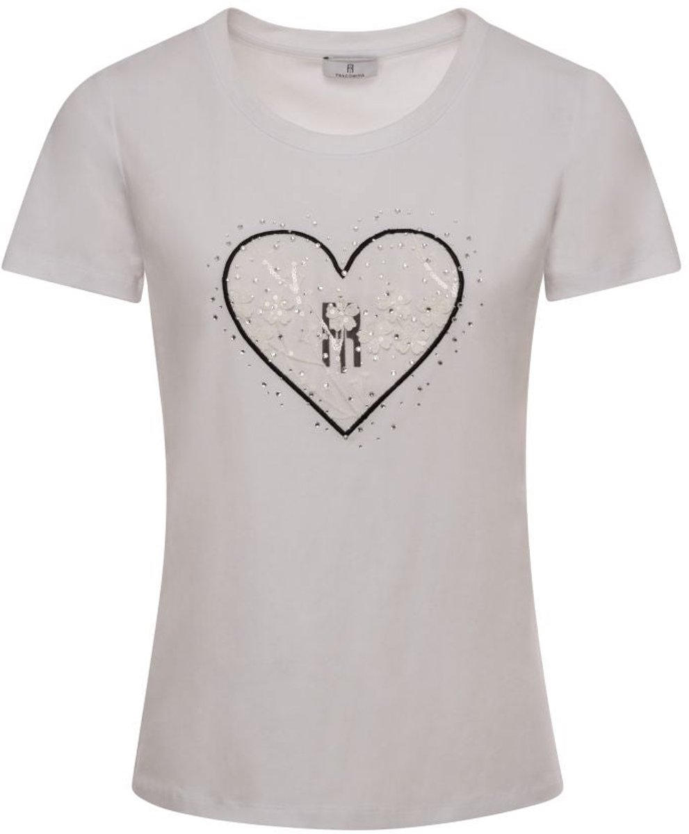 Fracomina - T-Shirt - Wit - L (40)