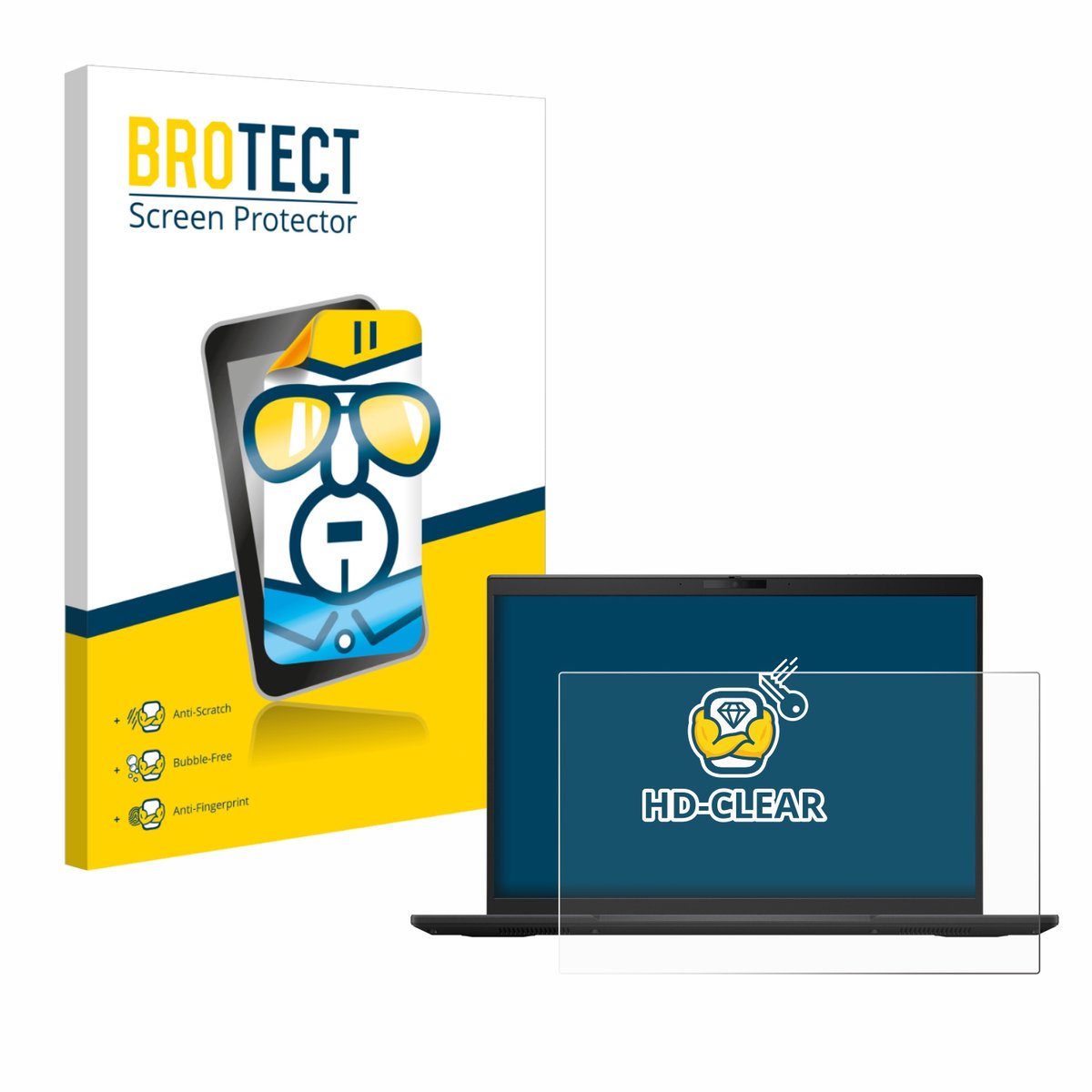 BROTECT - Screenprotector voor ASUS ExpertBook B3 B3404 - Folie Beschermfolie transparant