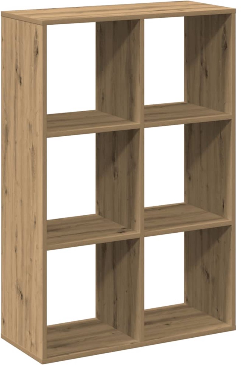 vidaXL - Kamerscherm - / - boekenkast - 69,5x29x103,5 - cm - hout - artisanaal - eiken
