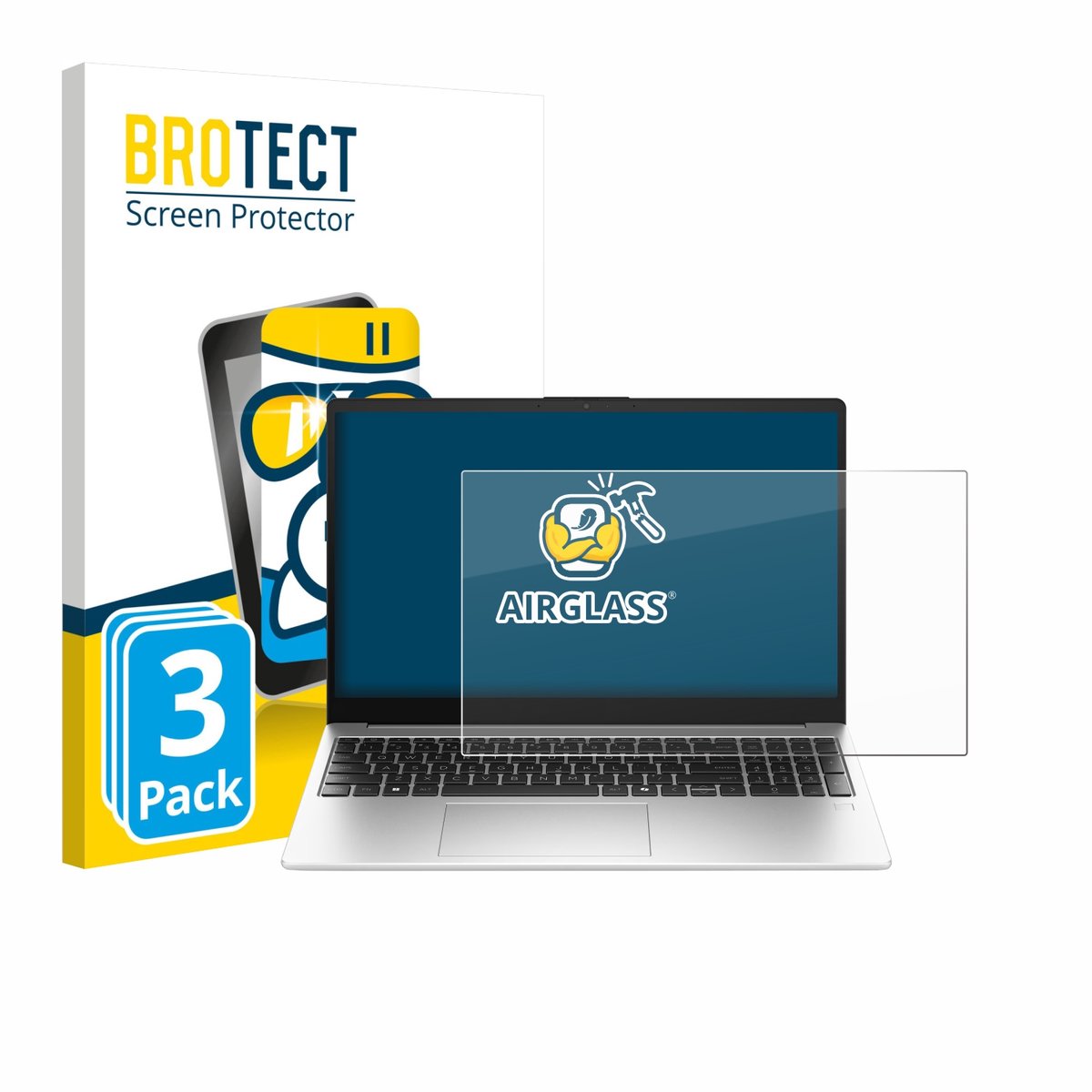 Screenprotector 3 Stuks voor HP 255R G10 15.6" Beschermglas transparant