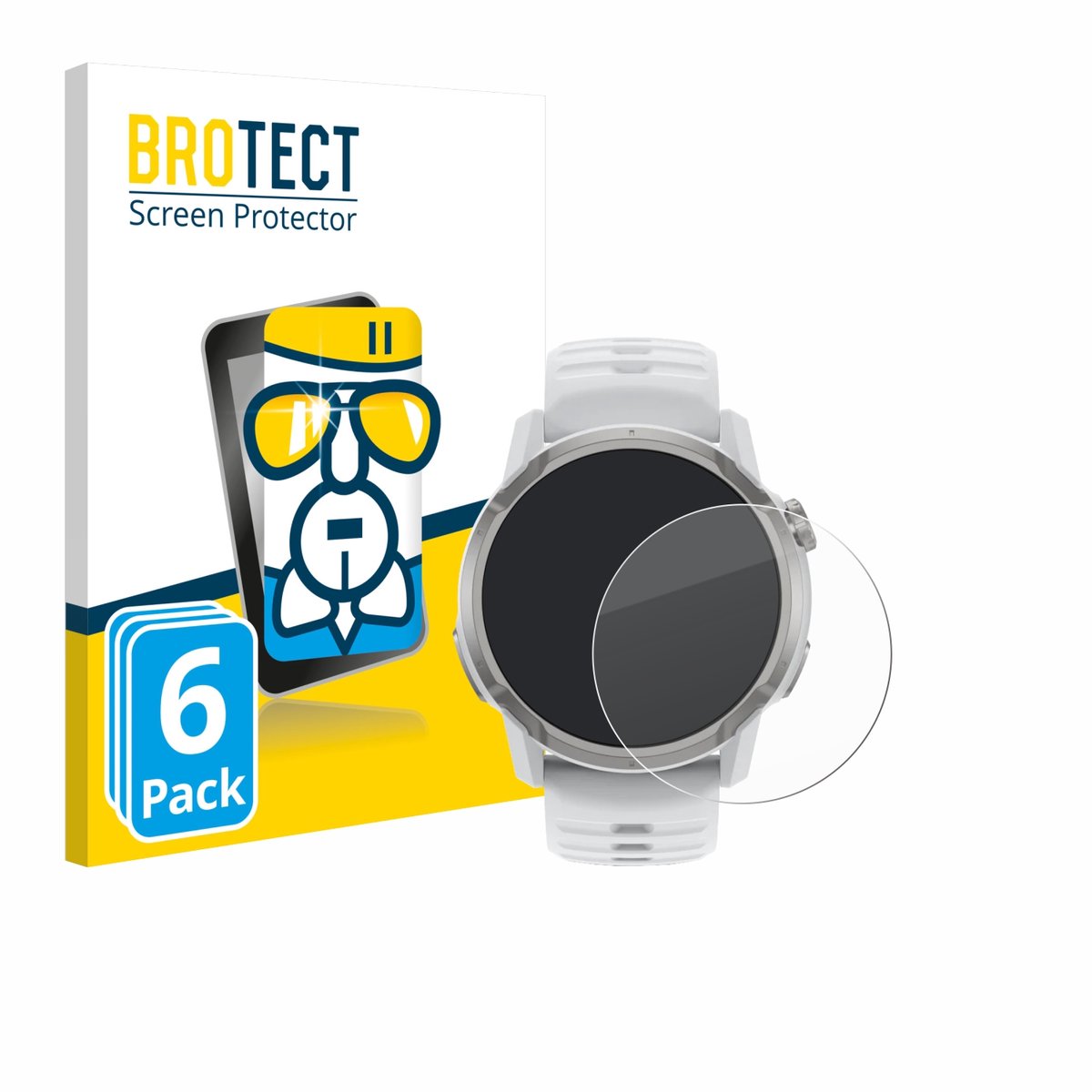 Screenprotector 6 Stuks voor Coros Apex 4 (46 mm) Beschermglas transparant