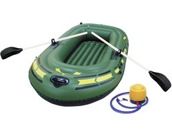 Opblaasboot met pedals- Visboot- Tweepersoons- Maat 180x90x30