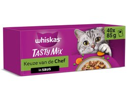 Whiskas Kattenvoer - Adult 1+ - Tasty Mix Keuze Chef in Saus - 40x85g