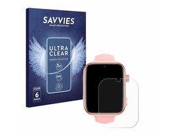 Savvies - Screenprotector voor Banlvs Kids Smartwatch 1.83" - Folie Beschermfolie transparant 6 Stuks