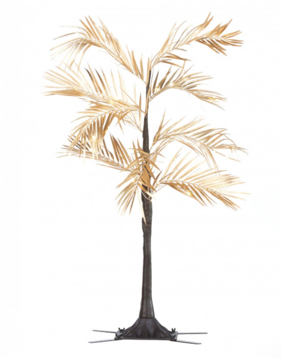JJA - Lichtgevende palmboom 90 cm goud 90 led
