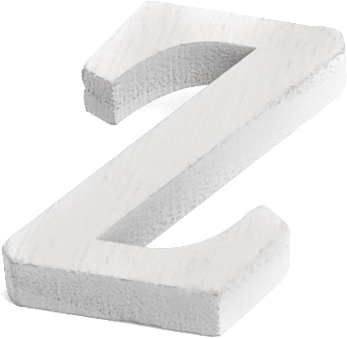 ARTYFETES - Kleine houten letter Z wit 5 cm voor bruiloft