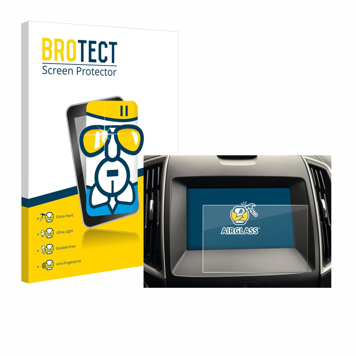 Screenprotector voor Ford Galaxy Infotainment Sync 3 (2019) Beschermglas transparant