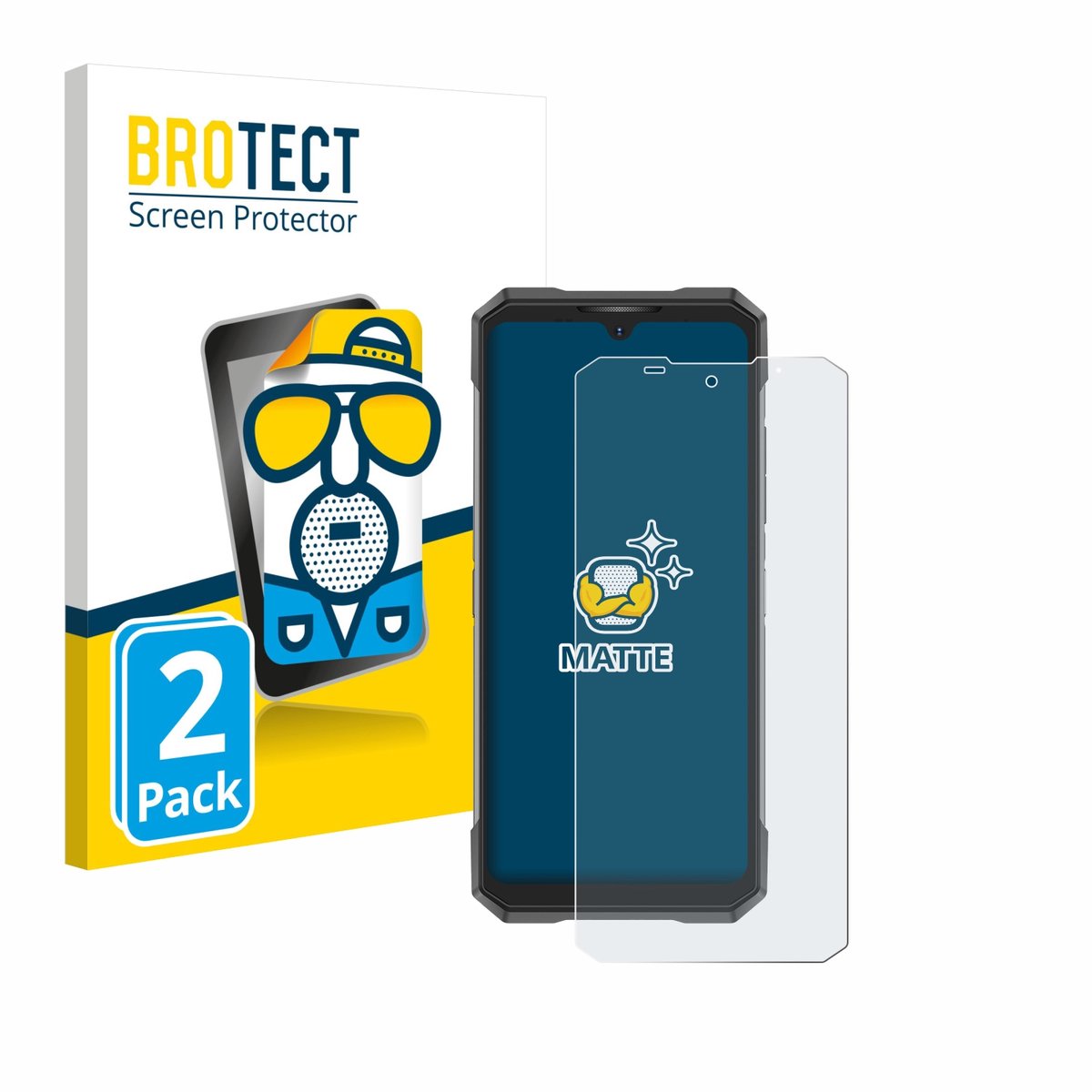 BROTECT - Screenprotector voor Doogee S200X - Folie Beschermfolie matte 2 Stuks