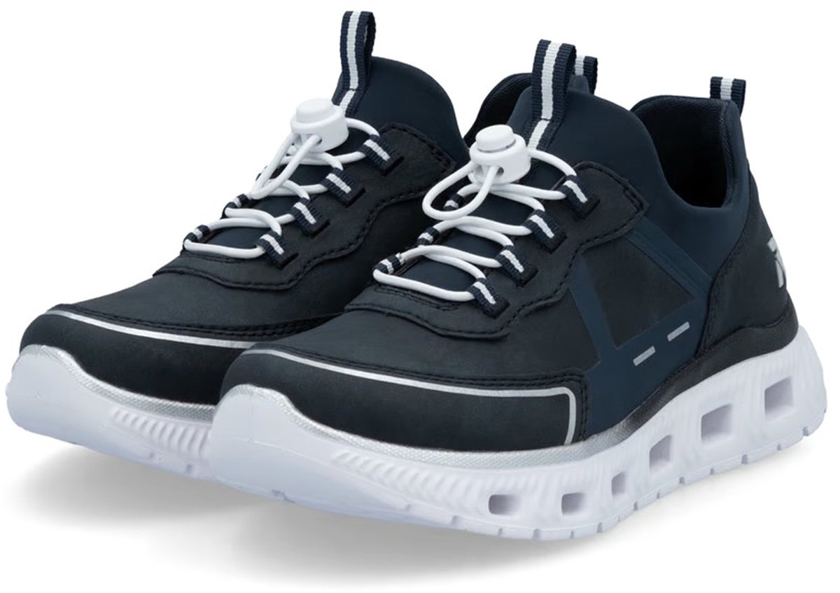 Rieker Dames EDINA Sneaker Vegan MemoSoft M6062-14 Blue