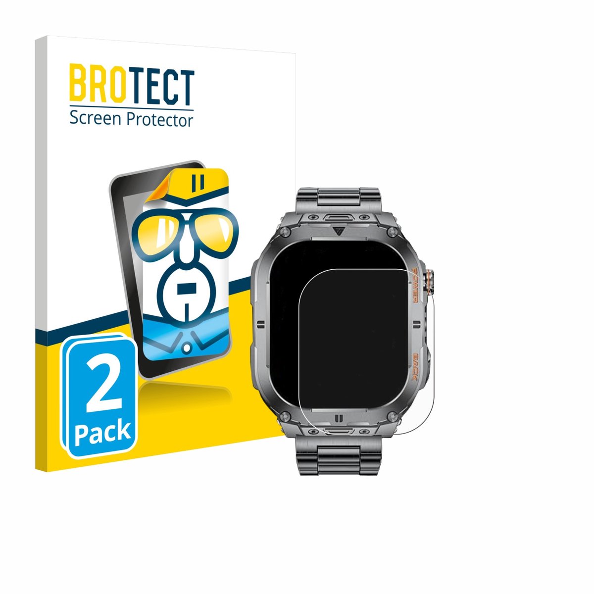 BROTECT - Screenprotector voor SUNKTA EF9-A 2.13" - Folie Beschermfolie transparant 2 Stuks