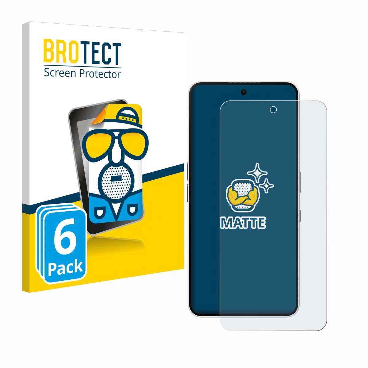 BROTECT - Screenprotector voor Nothing Phone (3a) - Folie Beschermfolie matte 6 Stuks