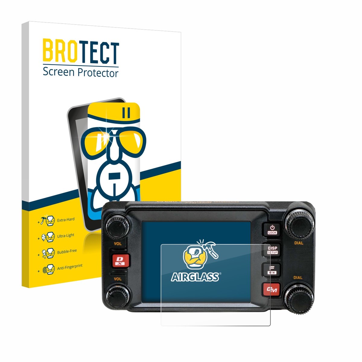 Screenprotector voor Yaesu FTM-400XDR Beschermglas transparant