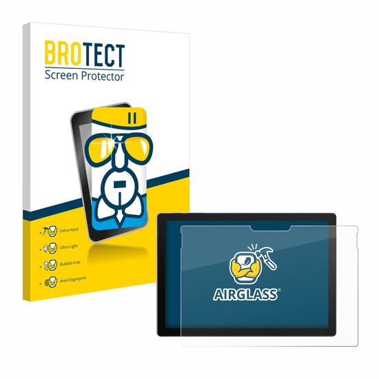 Verpakking van BROTECT screenprotector met tablet en protector.