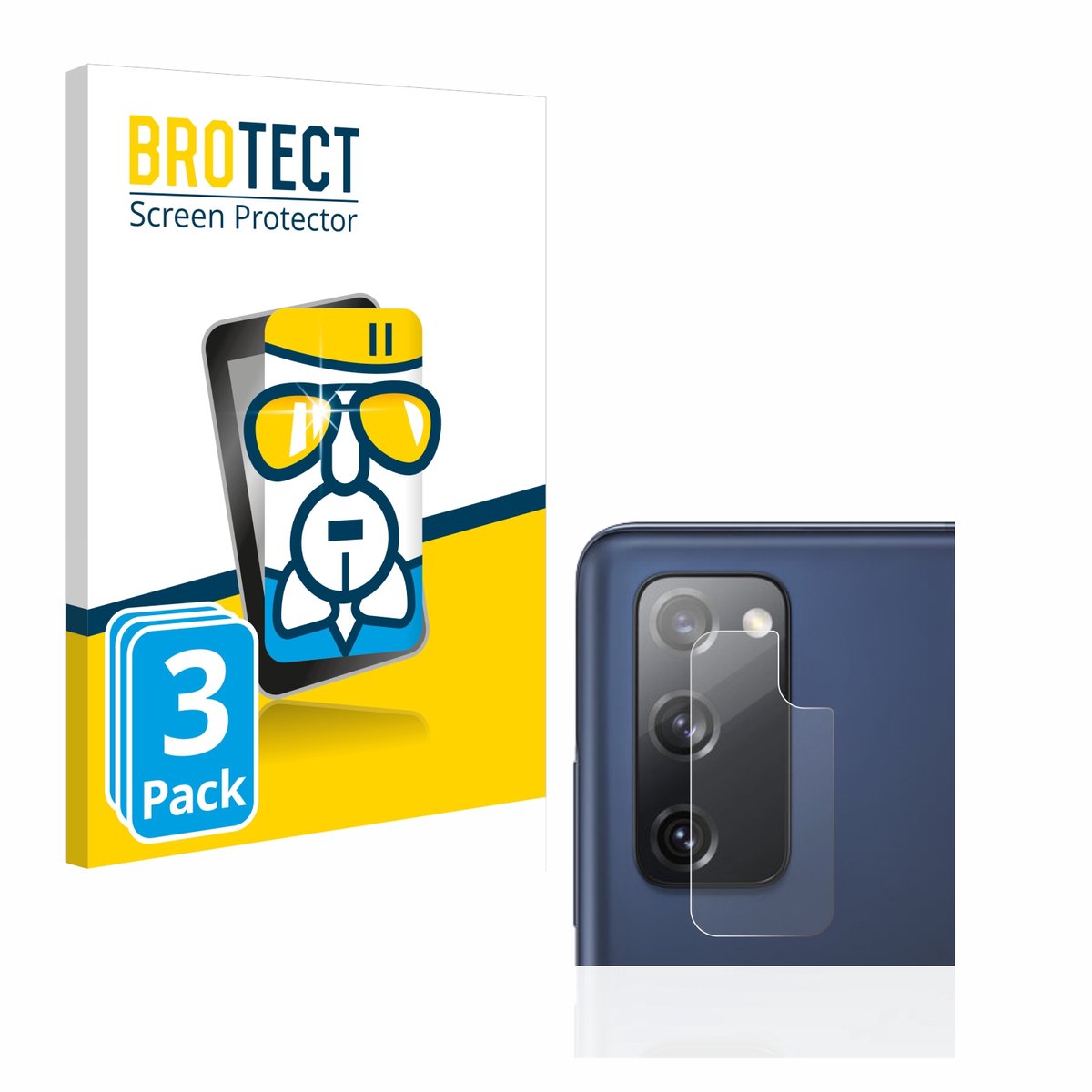 Screenprotector 3 Stuks voor Samsung Galaxy S20 FE / 5G (Camera) Beschermglas transparant