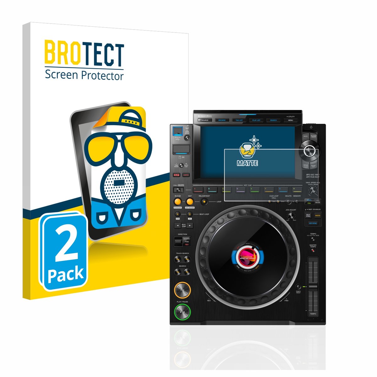 BROTECT - Screenprotector voor Pioneer CDJ 3000 - Folie Beschermfolie matte 2 Stuks
