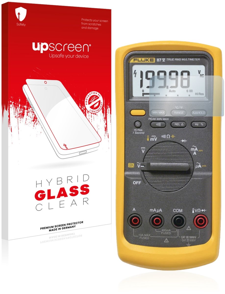 upscreen - Screenprotector voor Fluke 87v - Folie Beschermfolie Beschermglas transparant