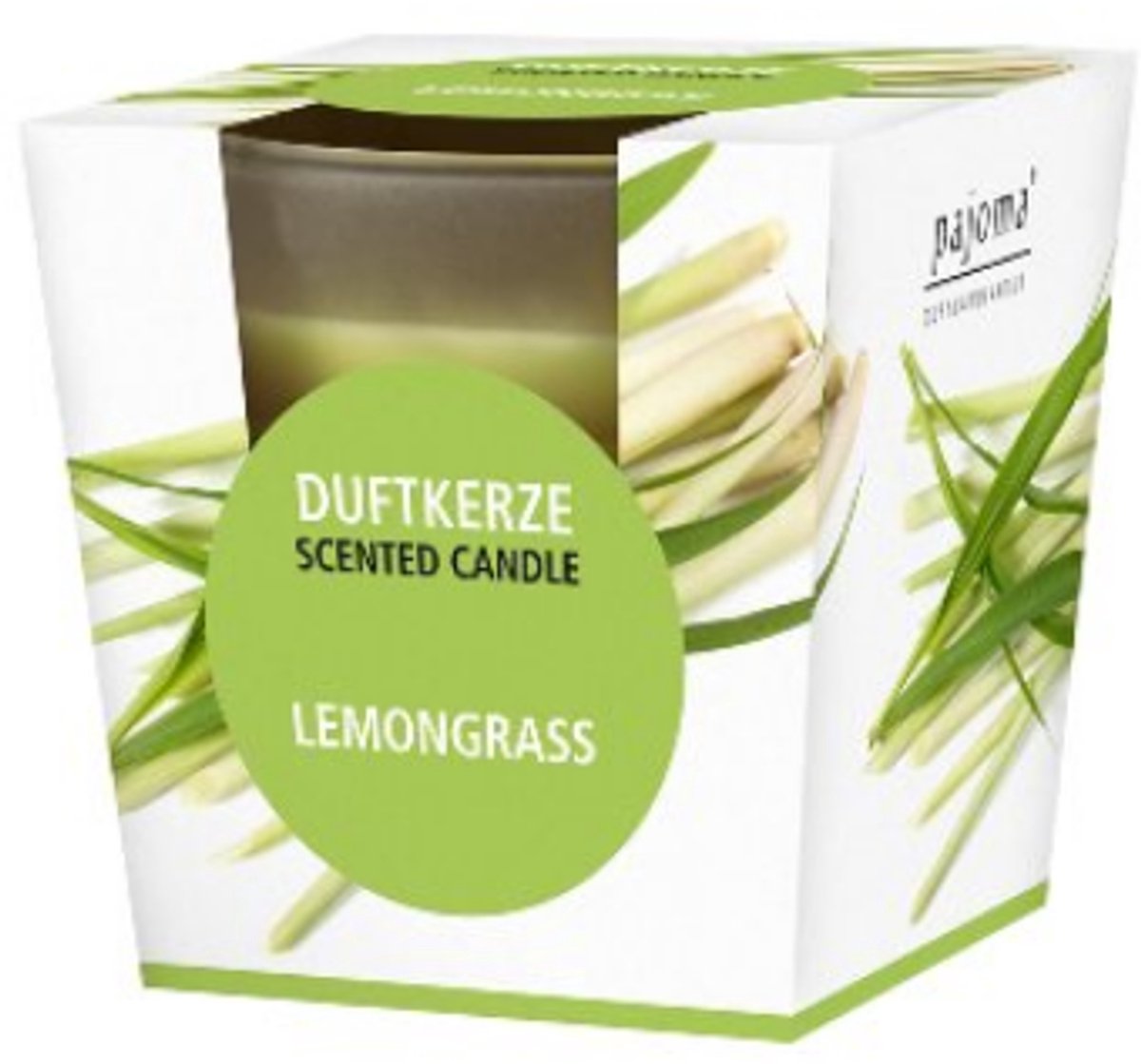 Geurkaars in Glas Lemongrass - Pajoma | 1x 120g - Lente Zomer Geur | Brandduur: 25 uur