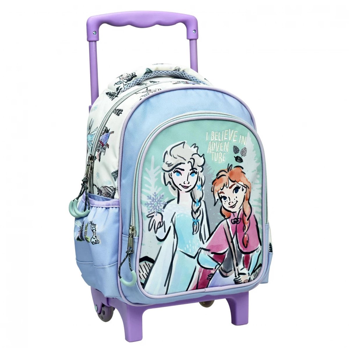 Disney Frozen Adventure Trolley Rugzak - 30 cm - Schooltas met wielen - 1 stuk - Voor kinderen - Voor meisjes