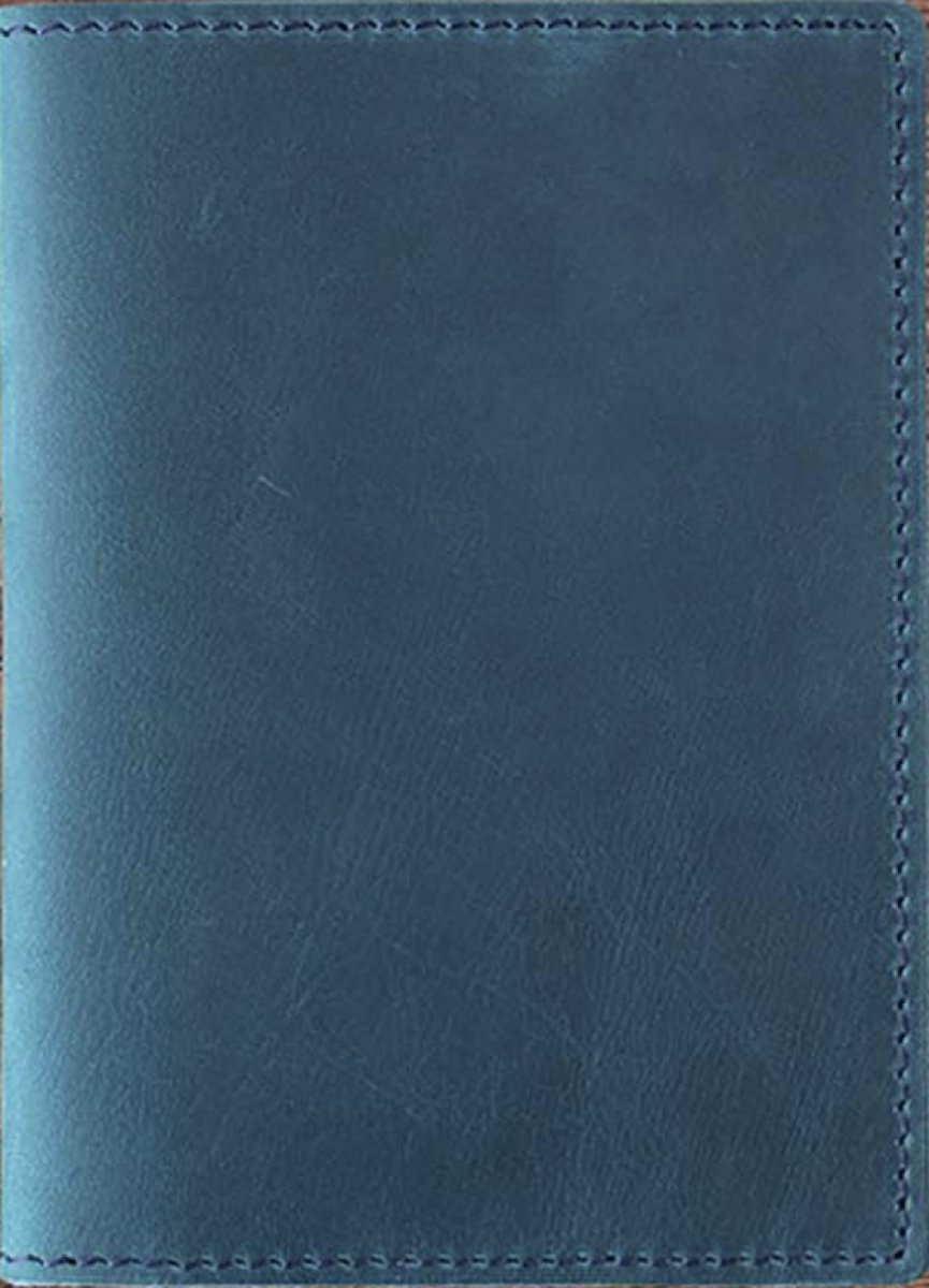 Paspoorthouder, Kaarthoude,Travel Wallet, Leer – Blauw