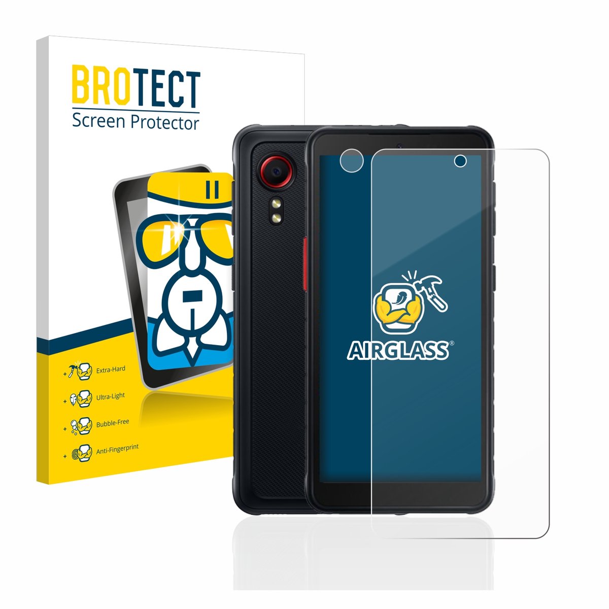 Screenprotector voor Samsung Galaxy XCover 5 (Voor+Camera) Beschermglas transparant