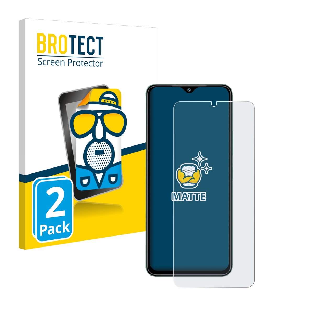 BROTECT - Screenprotector voor Xiaomi Redmi A3 - Folie Beschermfolie matte 2 Stuks
