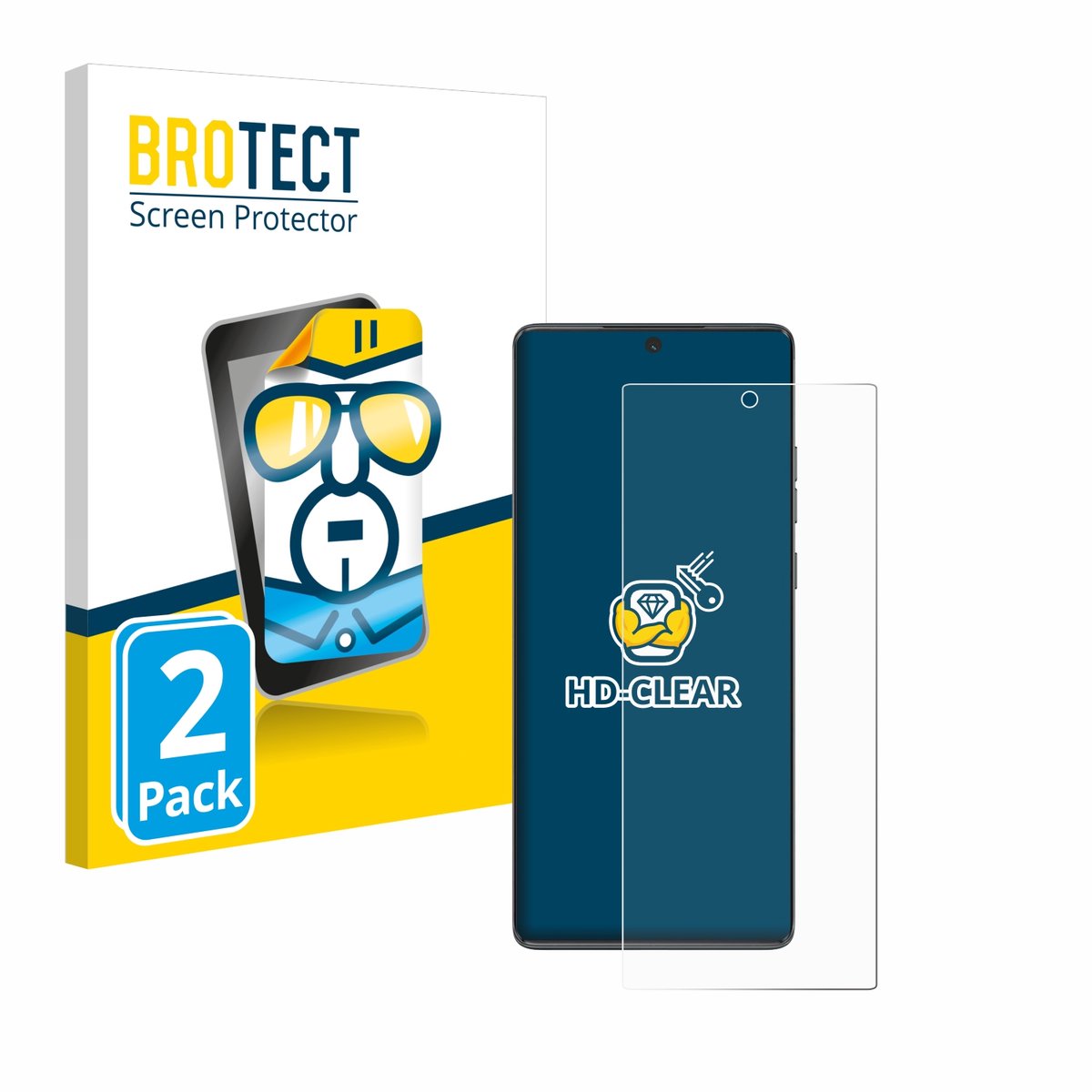 BROTECT - Screenprotector voor Motorola Moto G85 - Folie Beschermfolie transparant 2 Stuks