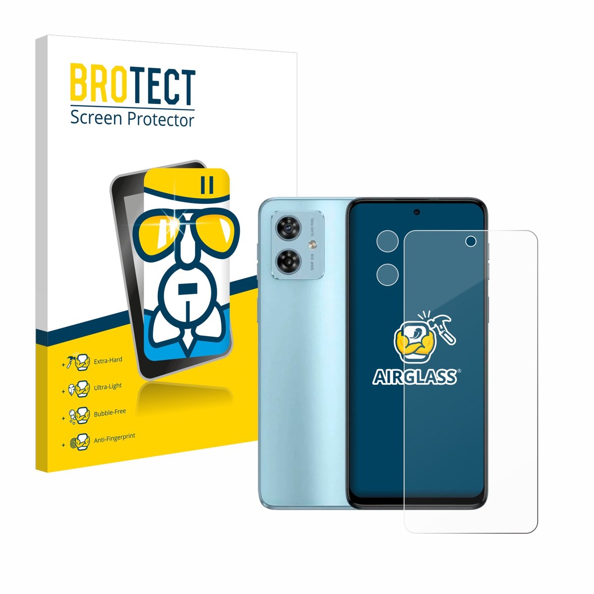 Screenprotector voor Motorola Moto G54 (Voor+Camera) Beschermglas transparant