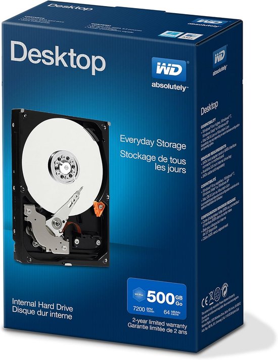 Interne Harde Schijf 500GB SATA 7200RPM voor PC en Mac van Merkloos — afbeelding 3