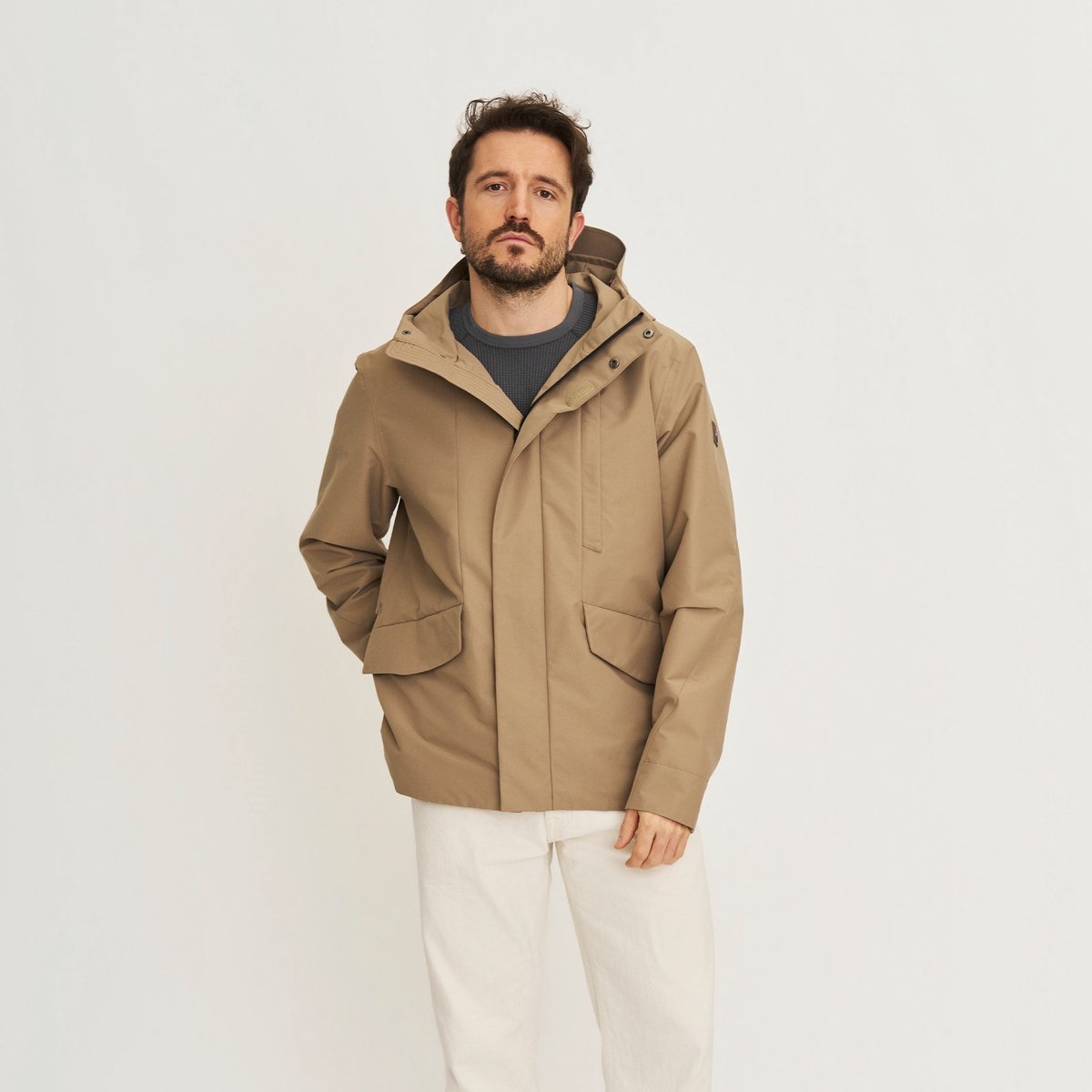 Travelin’ Lefi Heren Hardshell Jas Waterdicht Lichtbruin