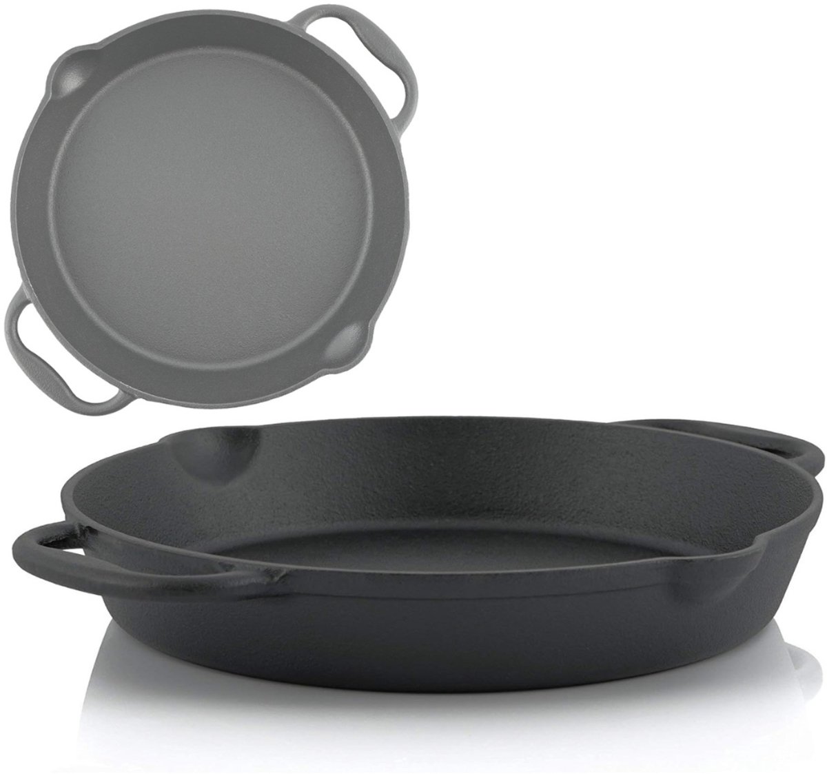NBAP® Gietijzeren Pan Bbq - Gietijzeren Skillet - Grillplaat-Zwart