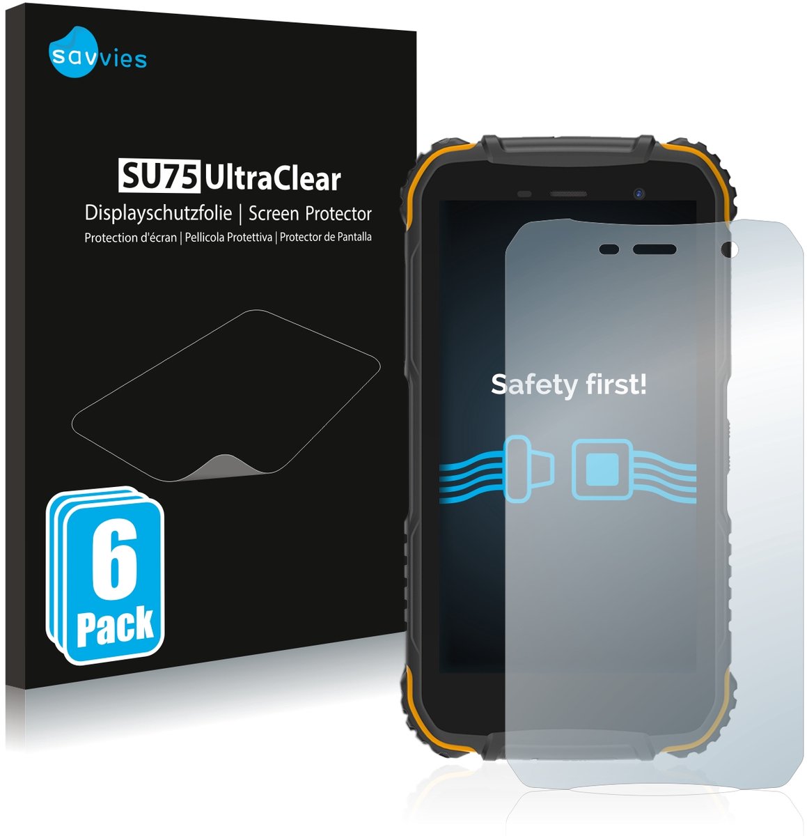 Savvies - Screenprotector voor Doogee S35 - Folie Beschermfolie transparant 6 Stuks