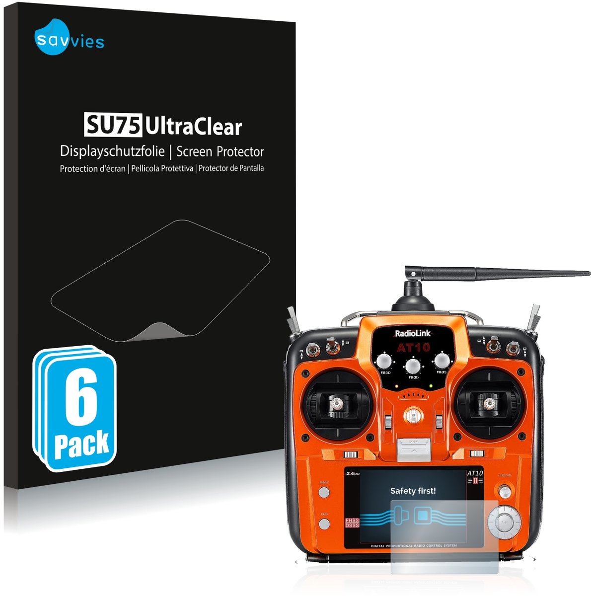 Savvies - Screenprotector voor RadioLink AT10II - Folie Beschermfolie transparant 6 Stuks