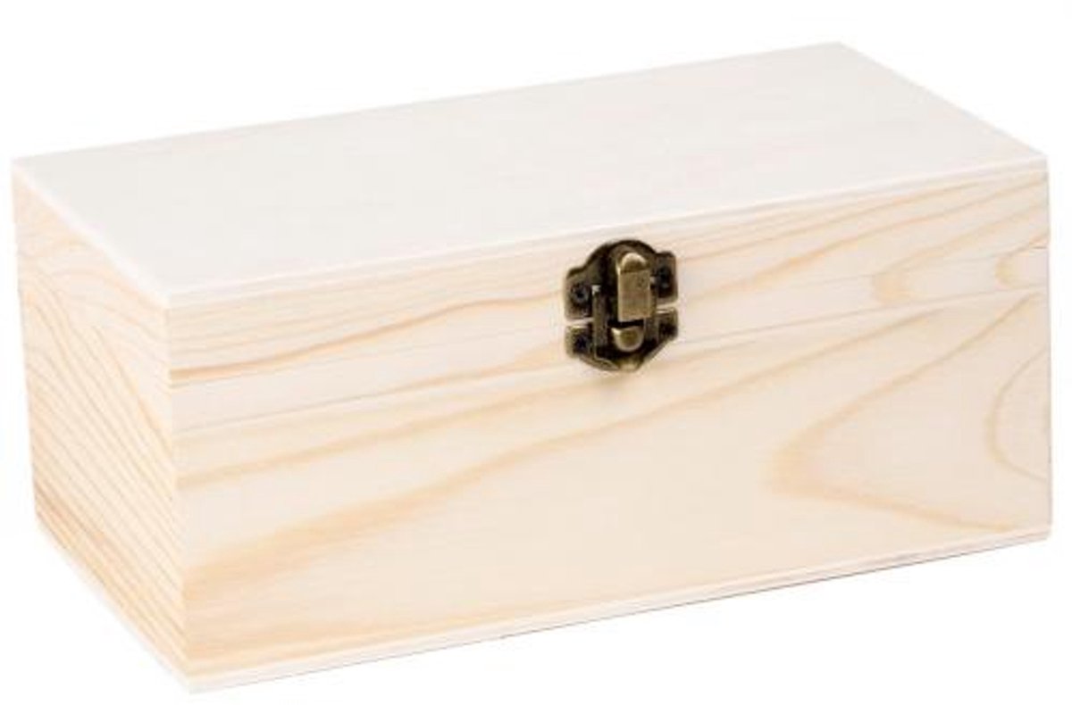 Houten Kist met Klepdeksel 20,5x11x9 cm