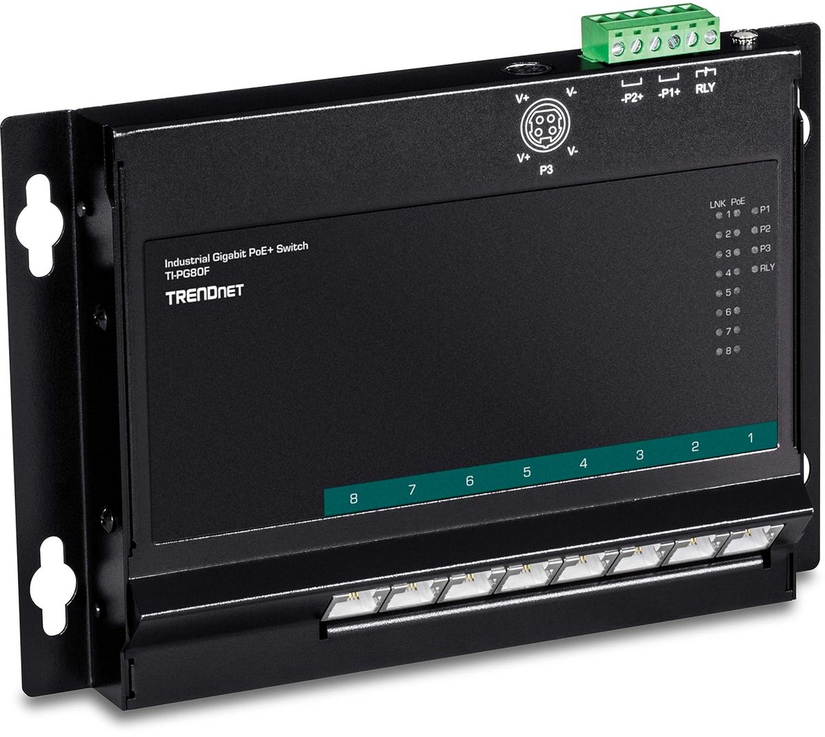 8-Poorts IndustriEle PoE+ Gigabit Switch met Hoge Temperatuurbestendigheid