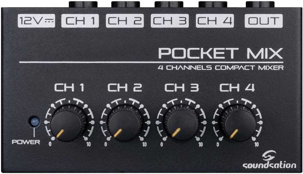 Compacte 4-Kanaals Mixer voor Geluid Opnamen en Live Gebruik