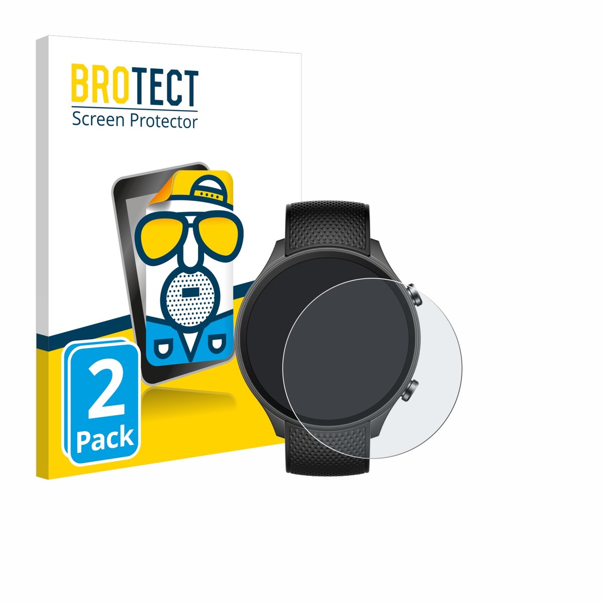 BROTECT - Screenprotector voor OnePlus watch 2R - Folie Beschermfolie matte 2 Stuks