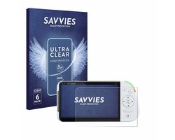 Savvies - Screenprotector voor Babysense MaxView-2CAM 5,5" - Folie Beschermfolie transparant 6 Stuks